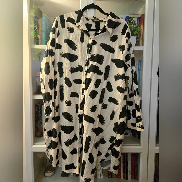 ✨️HOST PICK✨️ 100% Cotton Abstract Print Button Down Dress by Ulla Popken - Picture 3 of 15